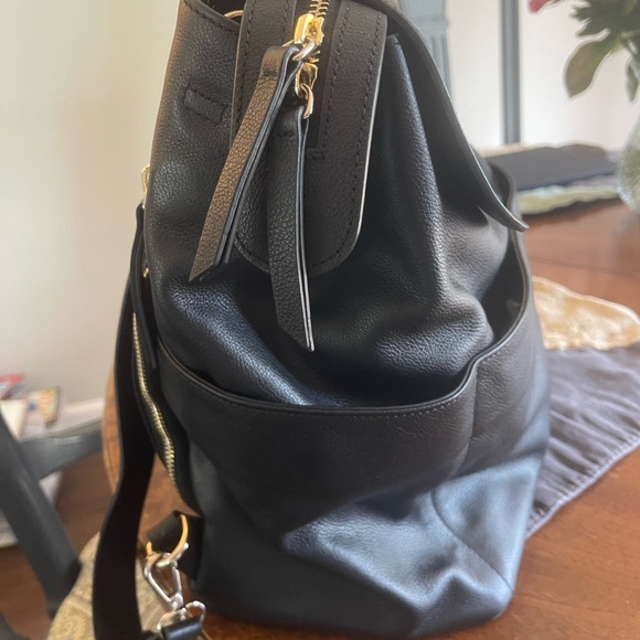 Mina Baie Full Kinney Backpack-Black Full Grain Leather (not Vegan) - Picture 3 of 9